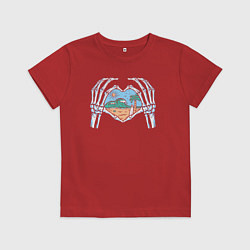 Детская футболка Сердце пляжа