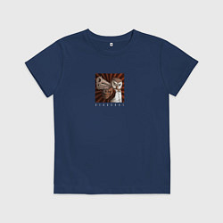 Футболка хлопковая детская Сова с пистолетом, цвет: тёмно-синий
