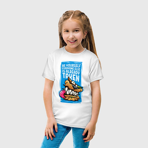 Детская футболка Оставайся собой / Белый – фото 4