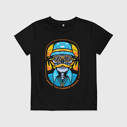 Детская футболка Скелет в очках