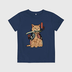 Детская футболка Кот самурай Якудза