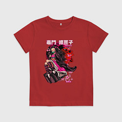 Детская футболка Клинок рассекающий демонов Незуко луна