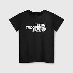 Футболка хлопковая детская The trooper face, цвет: черный
