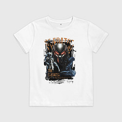 Футболка хлопковая детская Хищник и чужой, цвет: белый