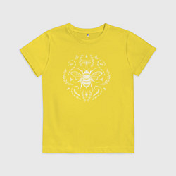 Детская футболка Пчела и жуки белые