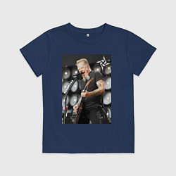 Футболка хлопковая детская James Alan Hatfield - Metallica, цвет: тёмно-синий