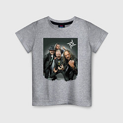 Футболка хлопковая детская Metallica cool dudes - thrash metal, цвет: меланж