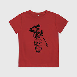 Футболка хлопковая детская Allen Iverson NBA, цвет: красный