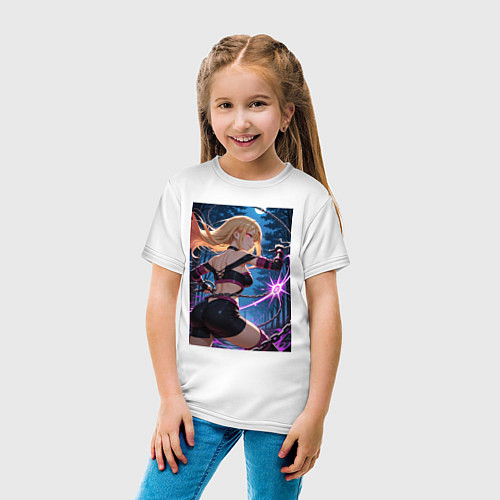 Детская футболка Марин Китагава косплей Fate stay night / Белый – фото 4