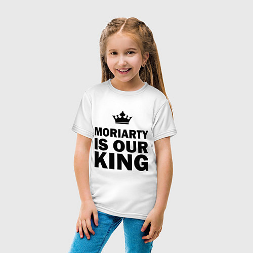 Детская футболка Moriarty is our king / Белый – фото 4