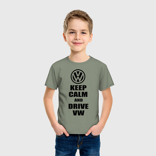 Детская футболка Keep Calm & Drive VW / Авокадо – фото 3