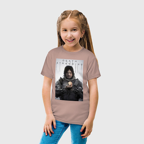 Детская футболка Death Stranding - Norman Reedus / Пыльно-розовый – фото 4