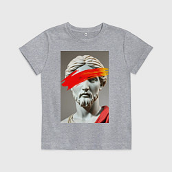 Детская футболка Античная статуя с красным штрихом