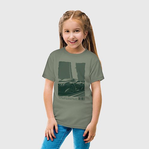Детская футболка Постер спорткара / Авокадо – фото 4