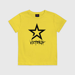 Футболка хлопковая детская Victoria - star, цвет: желтый