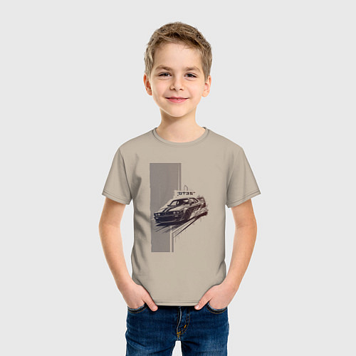 Детская футболка Спорткар для уличной гонки / Миндальный – фото 3