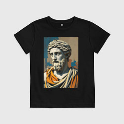 Детская футболка Античная статуя в теплых тонах