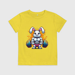 Детская футболка Gym bunny barbell