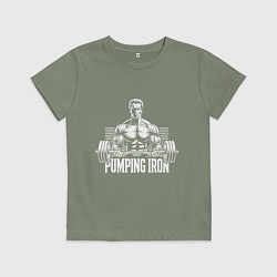Детская футболка Арнольд - качай железо
