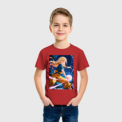 Футболка хлопковая детская Марин Китагава косплей Dragon Ball, цвет: красный — фото 2