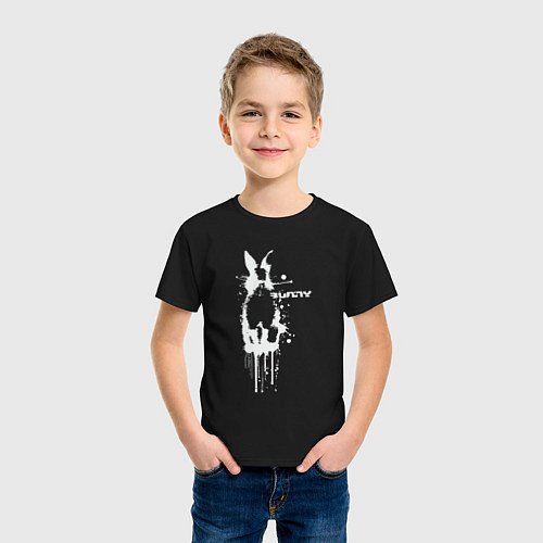 Детская футболка Banksy bunny / Черный – фото 3