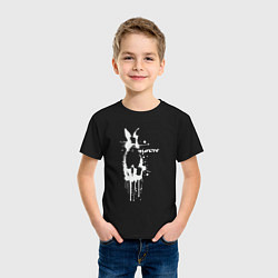 Футболка хлопковая детская Banksy bunny, цвет: черный — фото 2