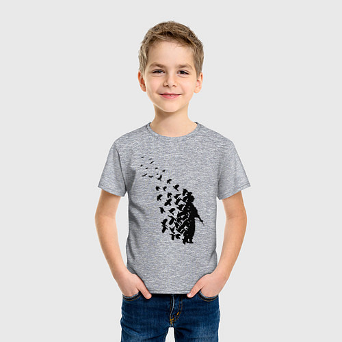 Детская футболка Птицы мира / Меланж – фото 3