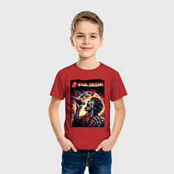 Футболка хлопковая детская Rolling Stones singer Mick Jagger, цвет: красный — фото 2