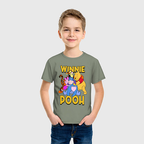 Детская футболка Winnie Pooh hugs / Авокадо – фото 3