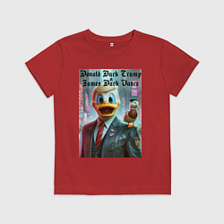 Детская футболка Donald Duck Trump and James Duck Vance