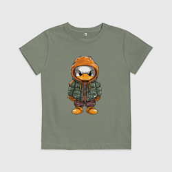 Детская футболка Утёнок в куртке с капюшоном