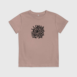 Детская футболка Штурвал в розах тату