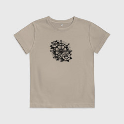 Детская футболка Штурвал и розы тату