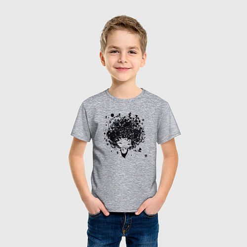 Детская футболка Девчонка милашка / Меланж – фото 3