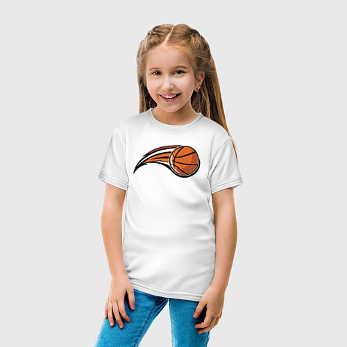 Детская футболка Basketball shot / Белый – фото 4