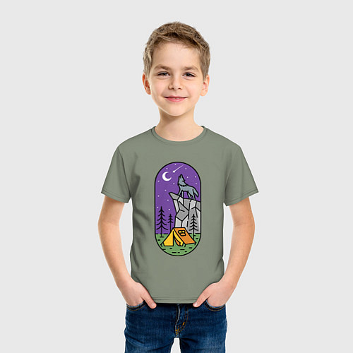 Детская футболка Волк и турист / Авокадо – фото 3