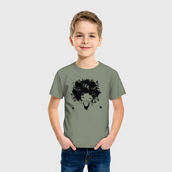 Футболка хлопковая детская Девочка весна, цвет: авокадо — фото 2