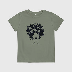 Детская футболка Цветочная девушка