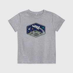 Детская футболка Шаттл над луной