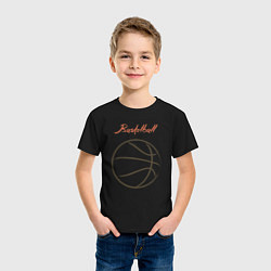Футболка хлопковая детская Basketball vibe, цвет: черный — фото 2