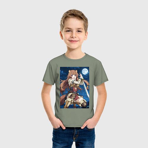 Детская футболка Рафталия сражается в ночи / Авокадо – фото 3