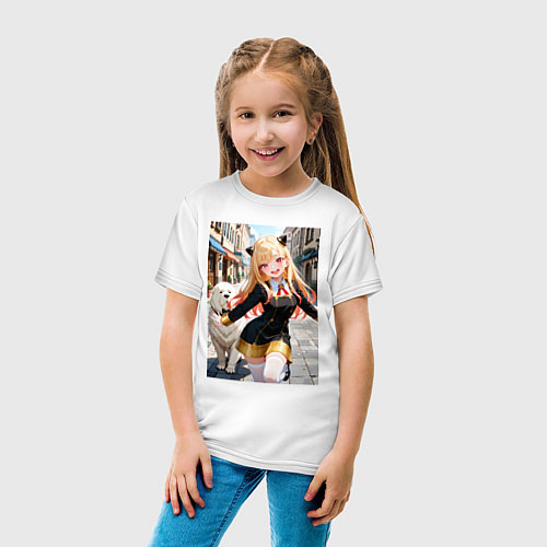 Детская футболка Марин Китагава косплей Ани Форджер / Белый – фото 4