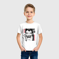 Футболка хлопковая детская Тетрадь смерти Ryuk Shinigami, цвет: белый — фото 2