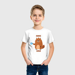 Футболка хлопковая детская Bobrое kurwa, цвет: белый — фото 2