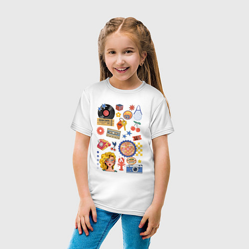 Детская футболка Ретро вещи из 90 годов / Белый – фото 4