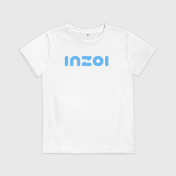 Детская футболка Inzoi голубой логотип