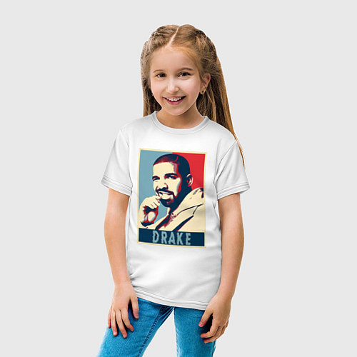 Детская футболка Drake obey / Белый – фото 4