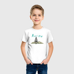 Футболка хлопковая детская Природа Алтая, цвет: белый — фото 2