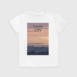 Детская футболка Favorite city с городским пейзажем