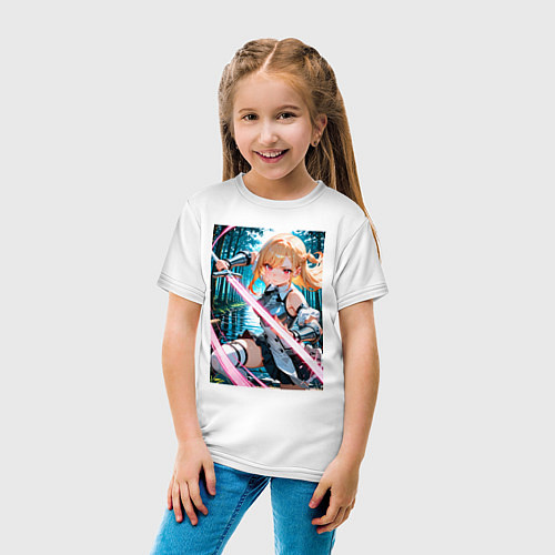 Детская футболка Марин Китагава косплей Асуны Юки / Белый – фото 4